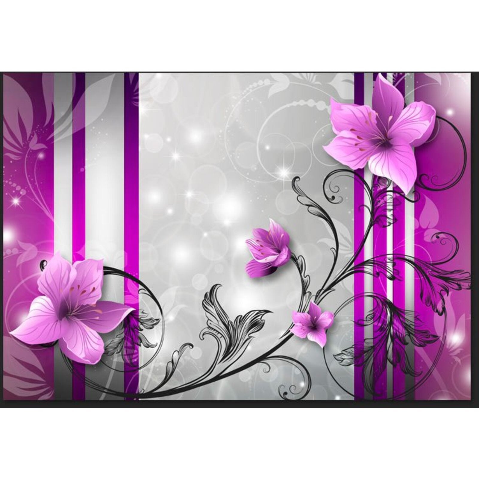 Papier peint boutons de violette - 150 x 105 cm - 2