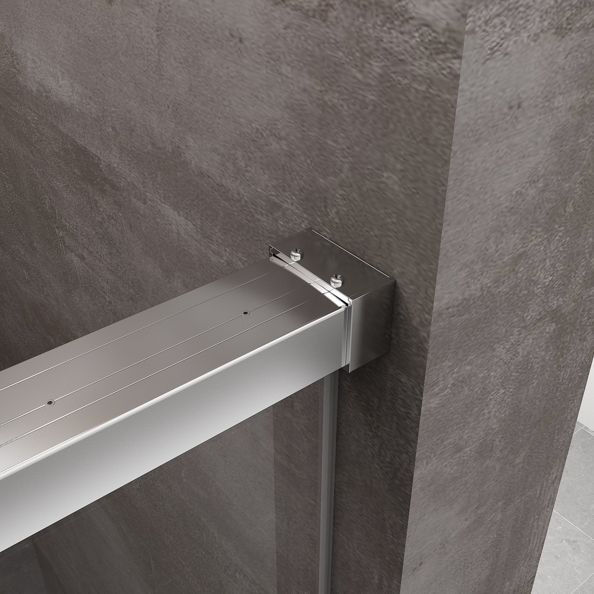 Porte de douche pour installation en niche avec fermeture douce Soft Close H 200, cadre en chrome 8 mm Cm 160 (157-160) - 4