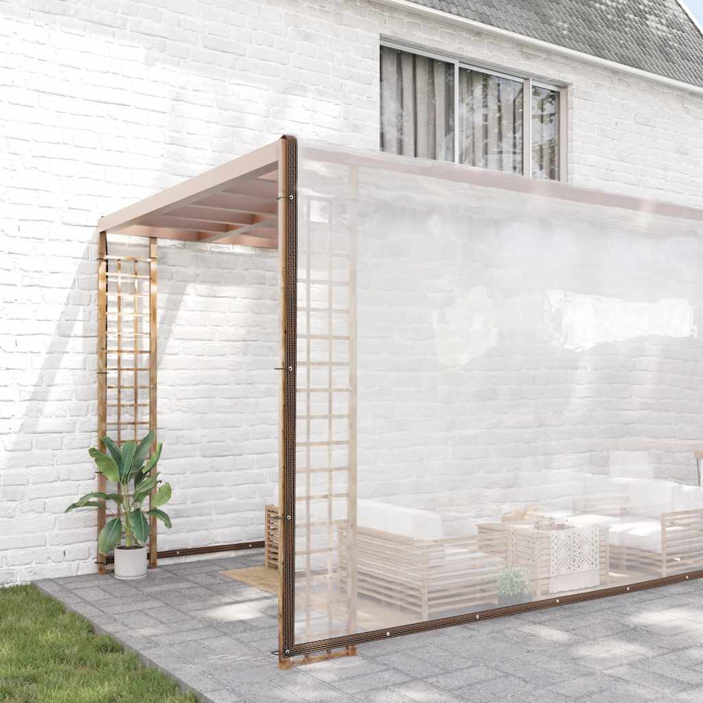 Lona transparente de polietileno de 12x12 m con ojales