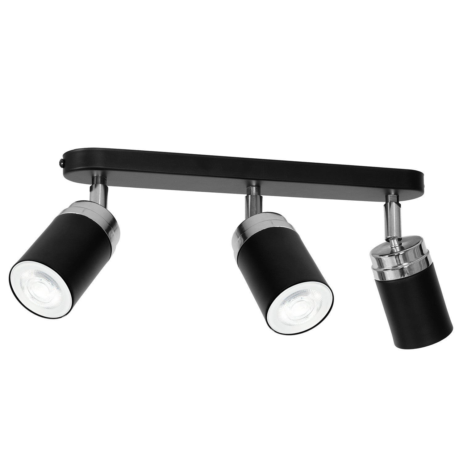 Lampa sufitowa wisząca Reno czarny mat-chromowana 3xGU10x15W wym: 17 x 35 x 6 cm metal Luminex