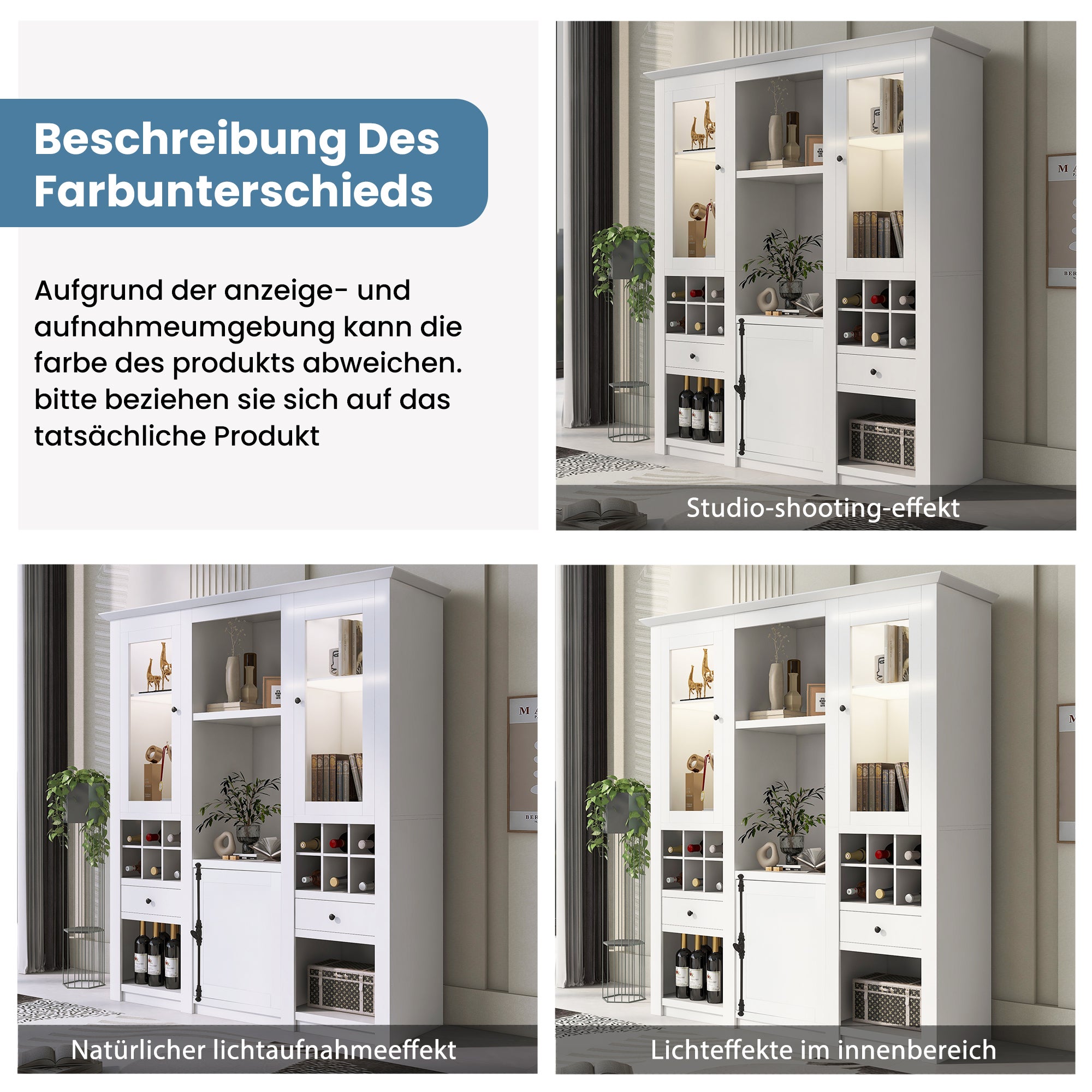 Vitrine avec 7 couleurs éclairage LED vitrine présentoir - 5