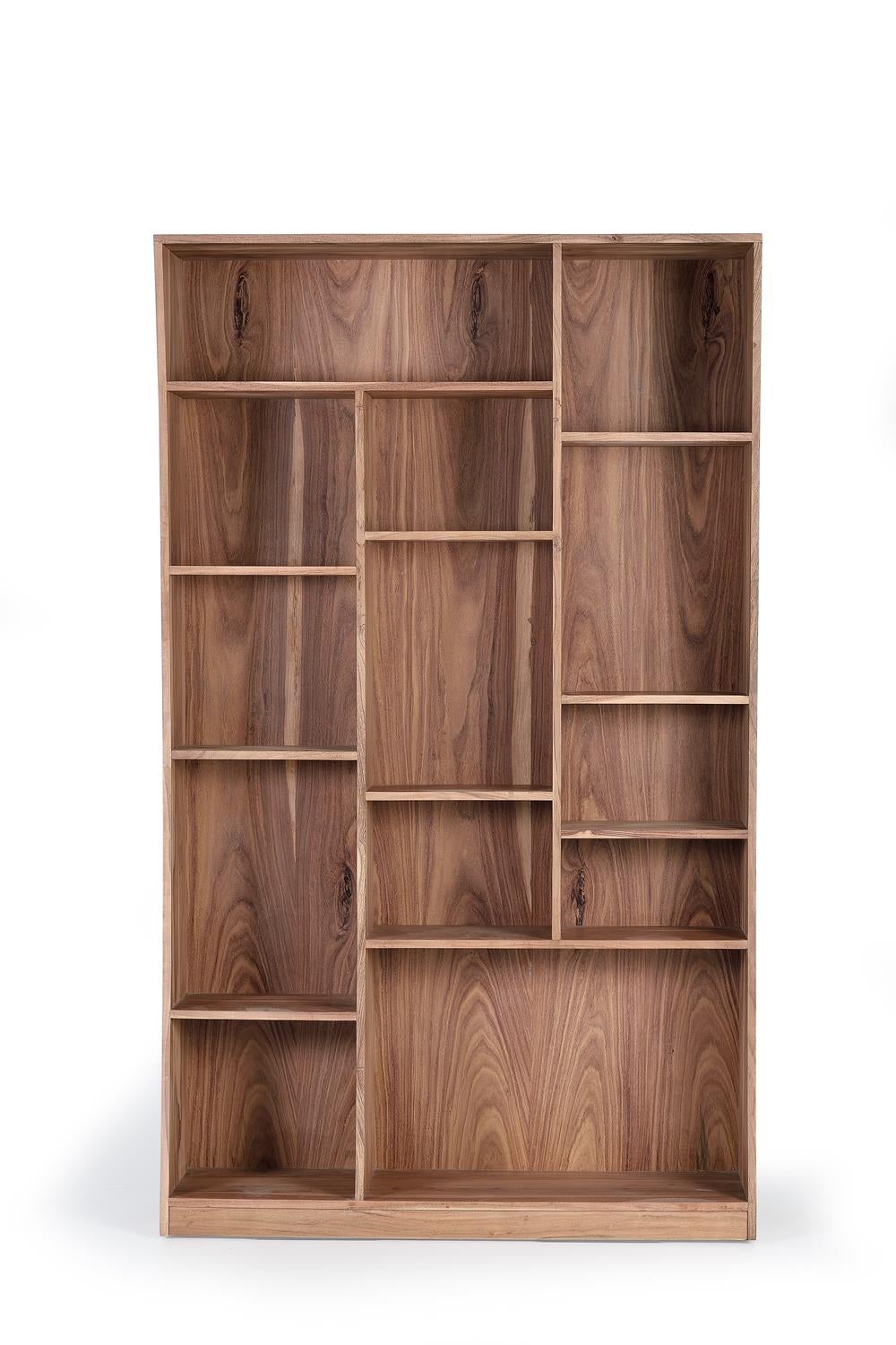 Librería madera acacia Marrón.Giner y Colomer 200x38x120 | Leroy Merlin