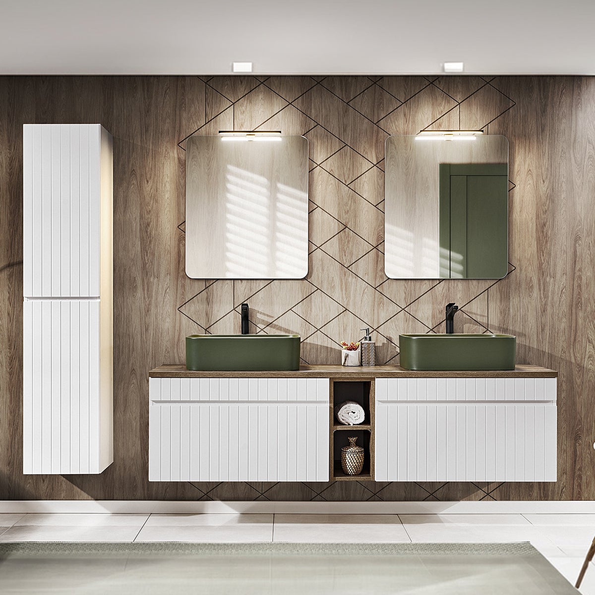Set di mobili da bagno TUDELA Nero | Leroy Merlin