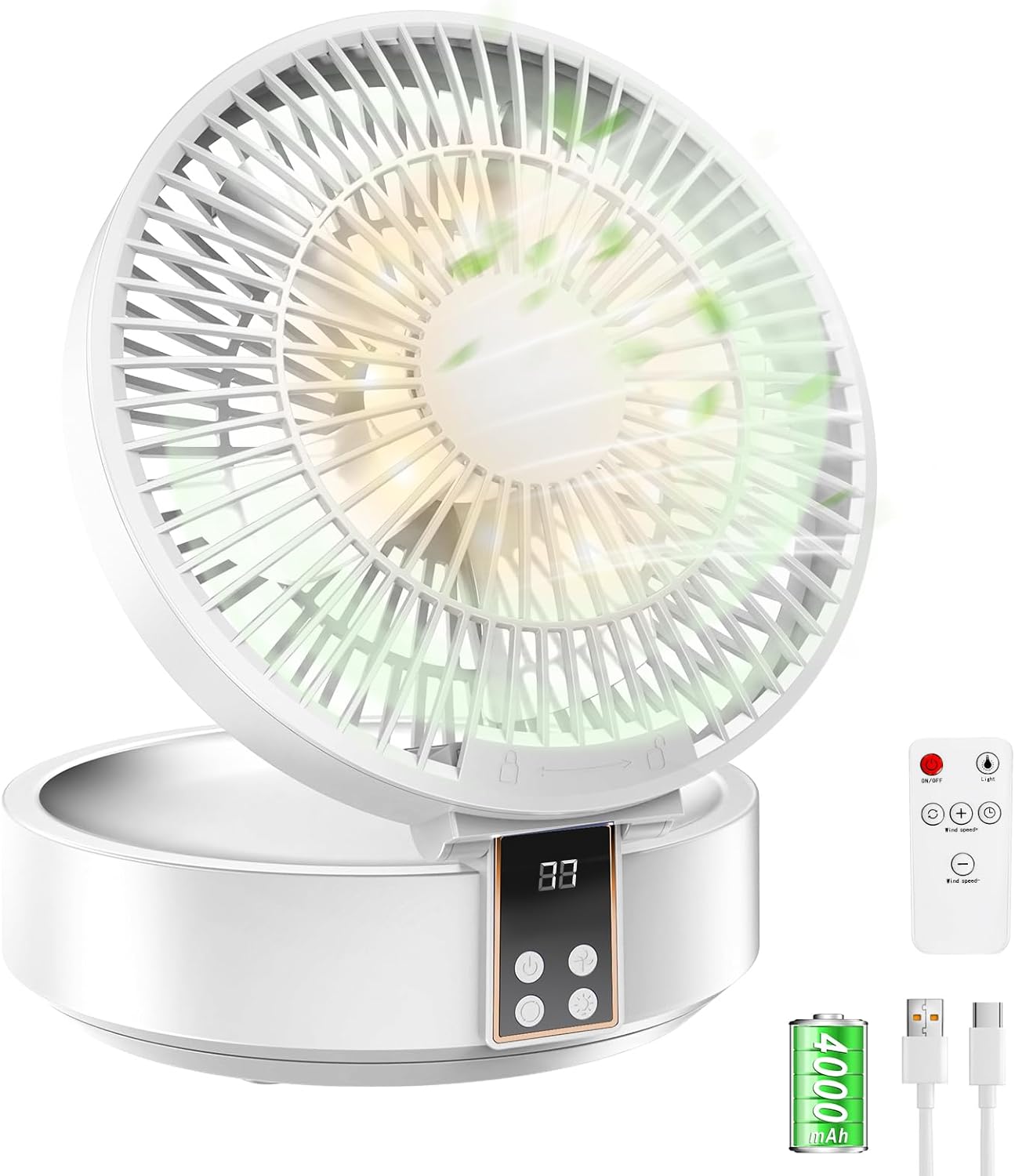 Ventilateur De Bureau USB Miniature 6 Vitesses - Inclinable Et Silencieux, Parfait Pour PC