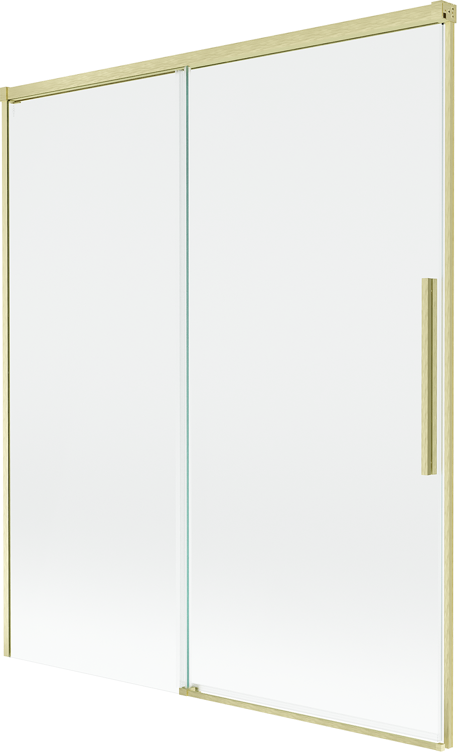 Mexen Rox parawan nawannowy 2-skrzydłowy rozsuwany 140 x 150 cm, transparent, złoty szczotkowany - 8C9-140-001-55-00