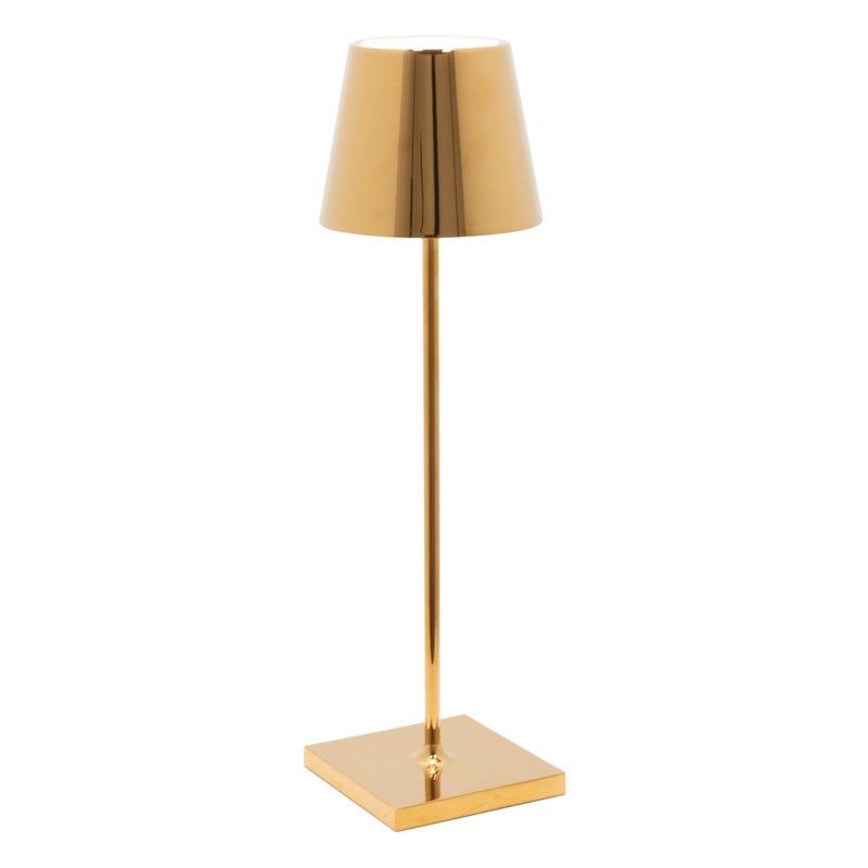 Zdjęcia - Lampa stołowa Zafferano LED Poldina Pro Glossy Gold, ładowalna i ściemnialna, z czasem pracy na baterii do 12 godzin