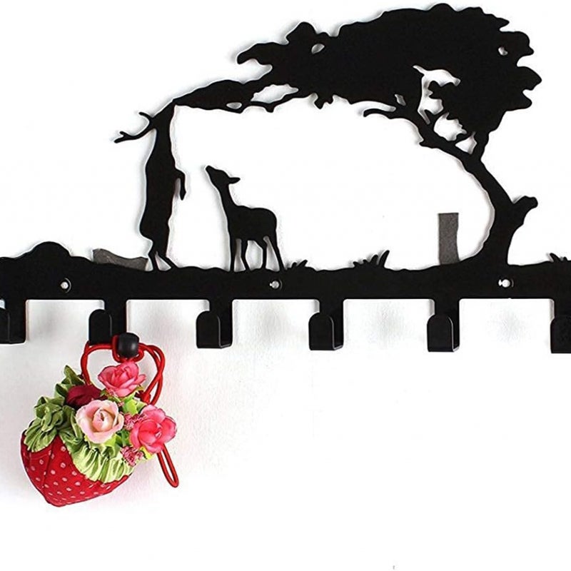 Żelazko Wieszaki na ubrania – Wytrzymały wieszak ścienny z 6 metalowymi haczykami – Wieszak ścienny/drzwiowy na torby na ubrania