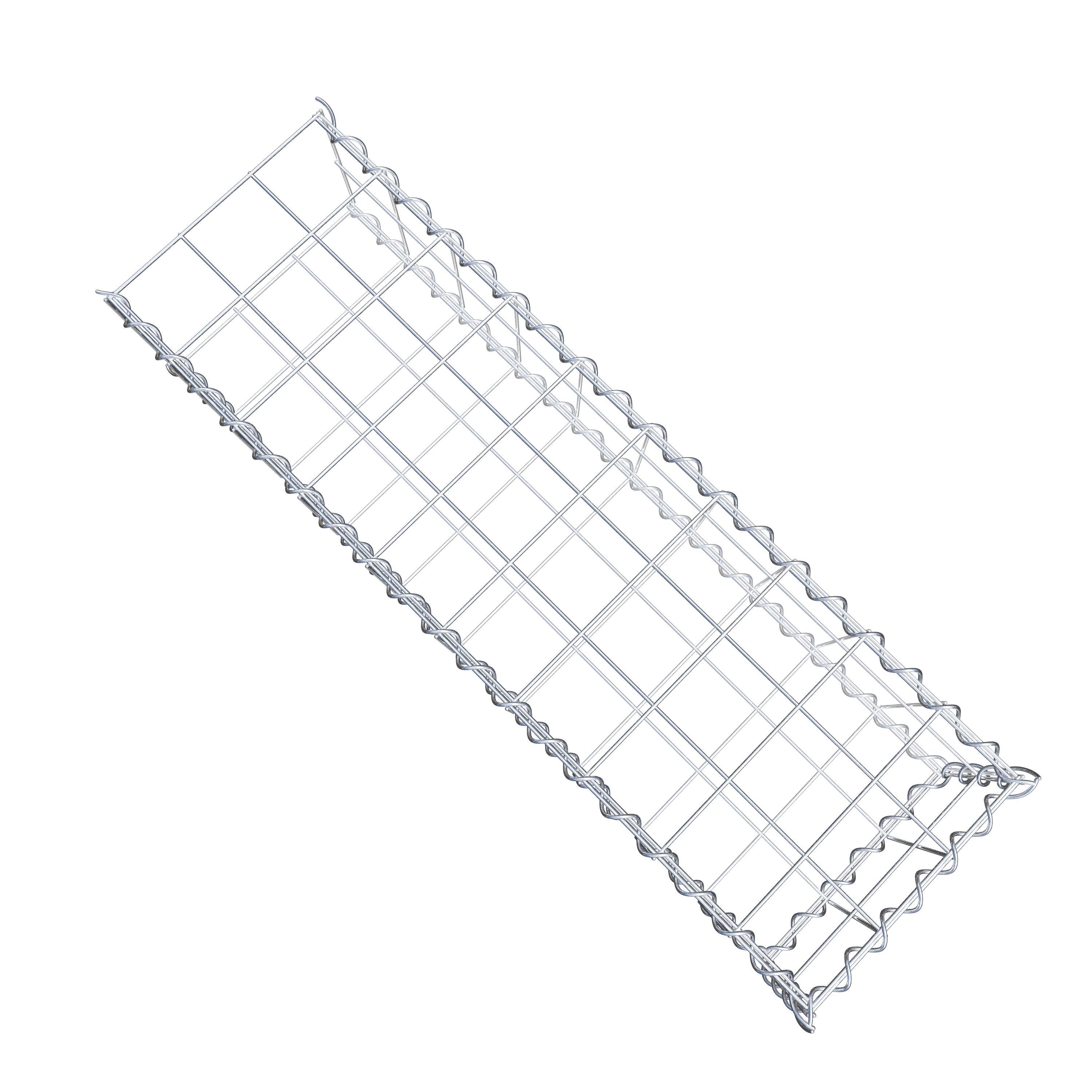 Gavión para alargar en acero galvanizado 100x20x30cm (LxAxP), malla 10 x 10cm, Espiral, sin rejilla frontal - 5