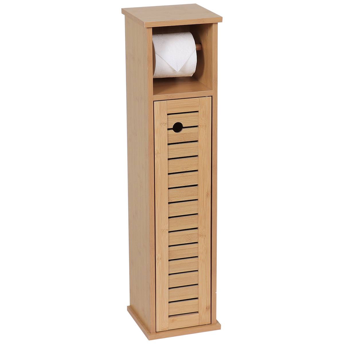 Meuble reserve et derouleur papier wc bambou et mdf - trinidad - Tendance - 5
