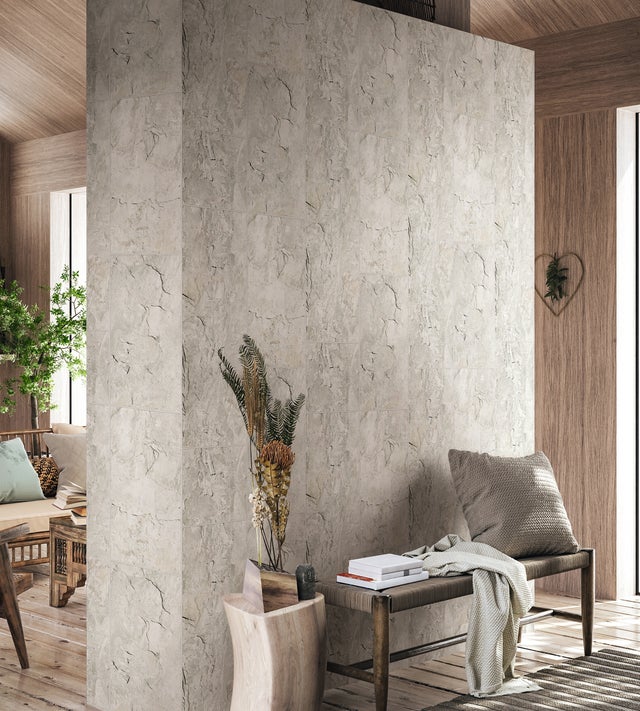 Marburg Papier peint intissé gris clair effet matière imitation ardoise 10m x 0,53m pour salon chambre à coucher ou cuisine