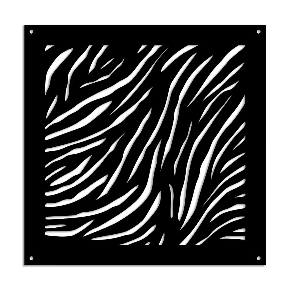 TIGER - Panel perforowany z PVC - Osłona przeciwsłoneczna - Rozmiar 73x73 cm - Grubość 1 cm - Kolor CZARNY