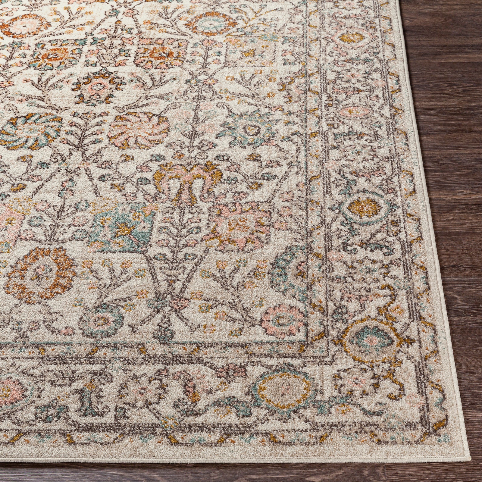 LIVABLISS Tapis Vintage Oriental Rose/Blanc 160x213 - 5