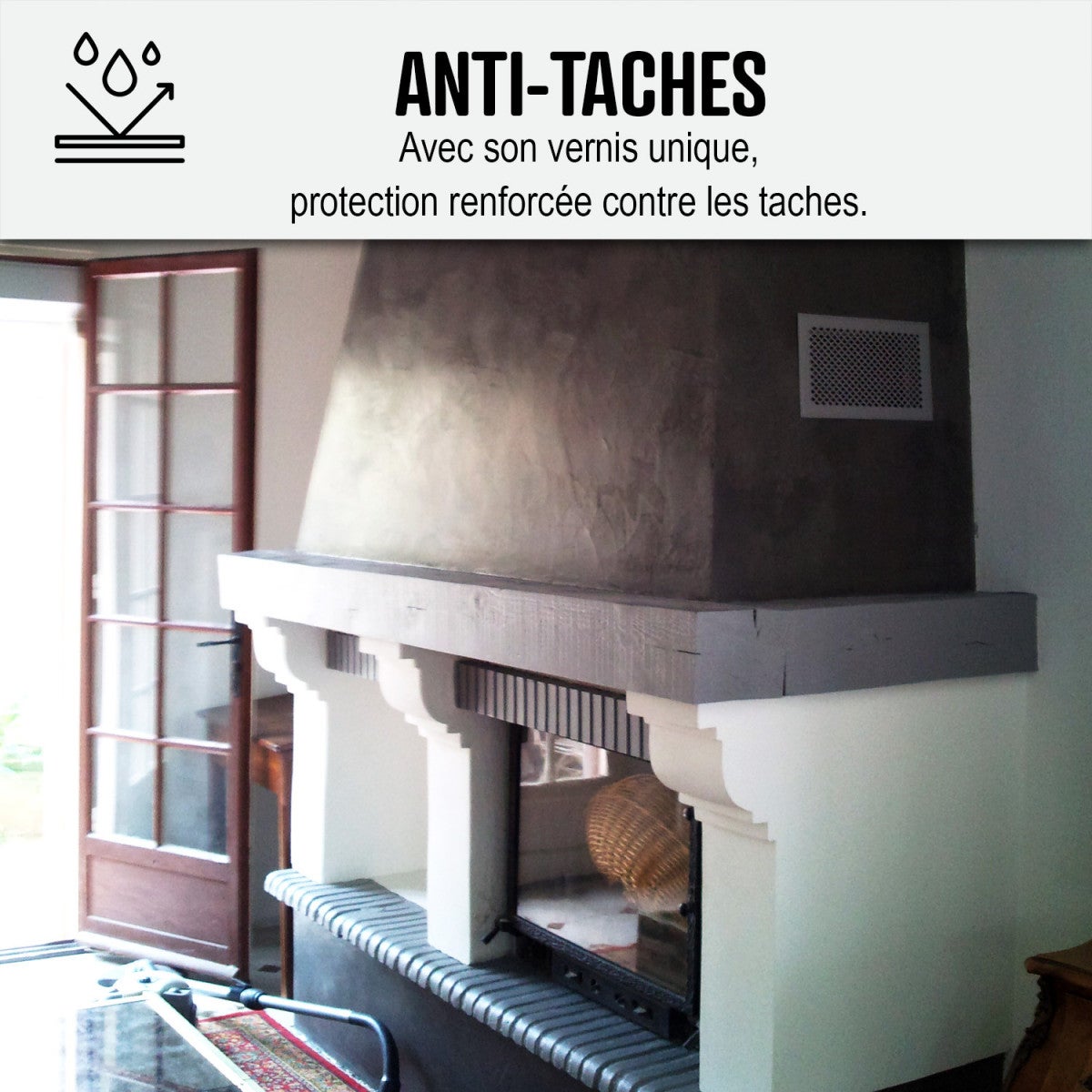 Béton Ciré Cheminée en kit complet Kumquat Orange - 2 m² (en 2 couches ...