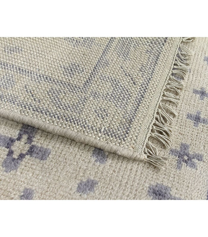 HAMID - Tapete de lã moderno Ushak, tapete de sala de estar para quarto, sala de estar, Bege ( 120 x 80 cm ) - 4