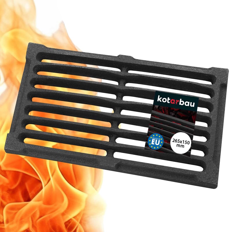 Zdjęcia - Akcesorium kominkowe KOTARBAU Ruszt żeliwny wkład do pieca kominka kotła kuchenny średni ruszt 265x150mm - KOTARBAU