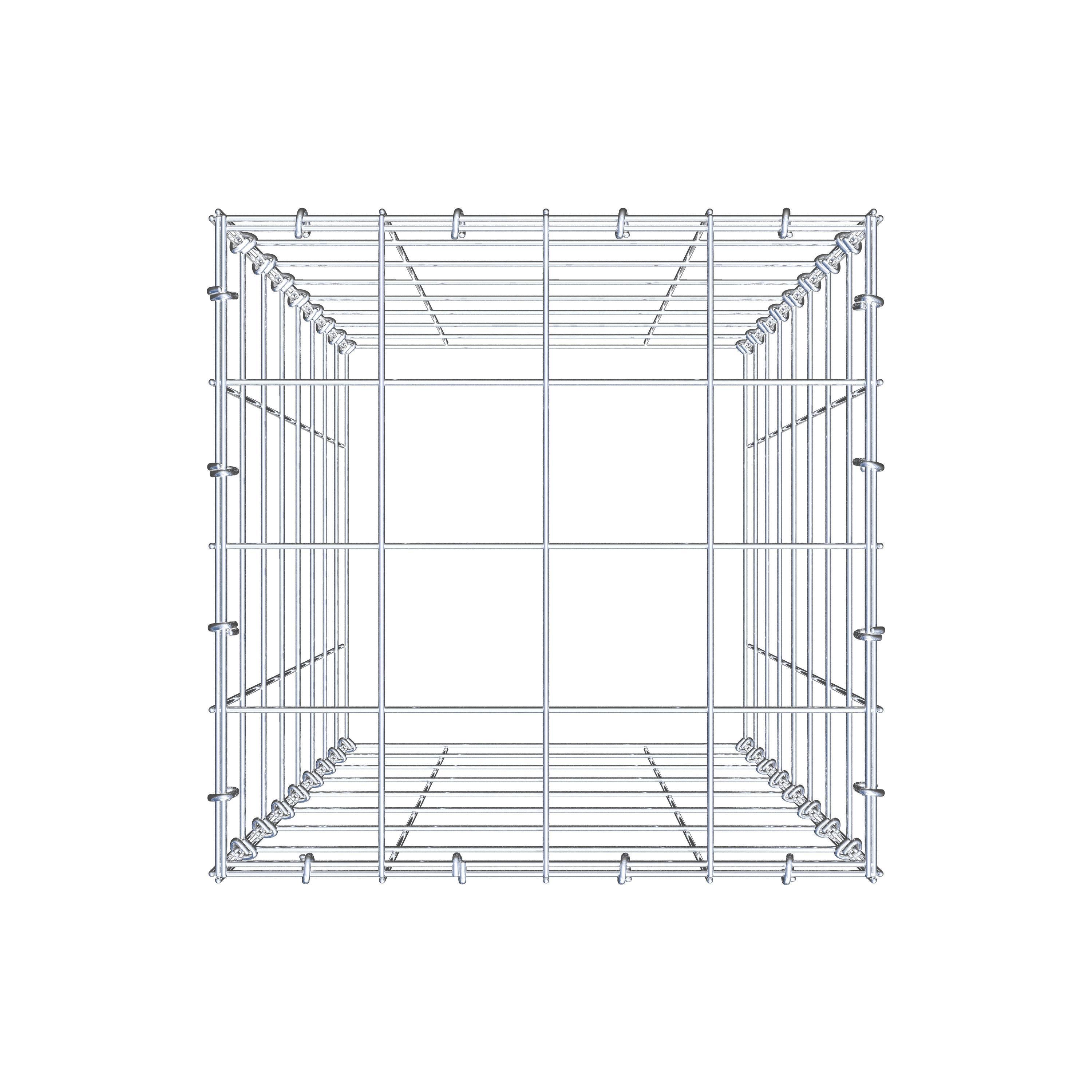 Gavión para apilar en acero galvanizado 80x40x40cm (LxAxP), malla 10 x 10cm, Anillo en C, sin rejilla inferior - 5