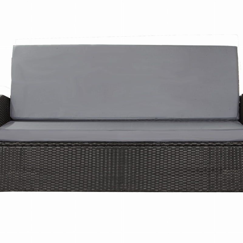 Poduszka ogrodowa na sofę rattanową 130x50x50cm poduszka na meble rattanowe jasna szara, poduszka na balkon taras, poduszki na meble ogrodowe