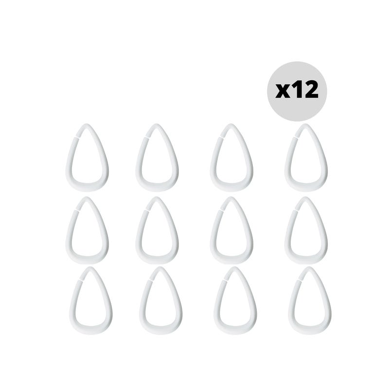 Lot de 12 Crochets de Rideau de Douche,Fleur Poirier Blossom Lot de 12 Crochets de Rideau de Douche,Fleur Poirier Blossom