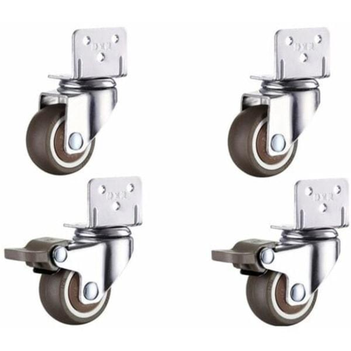 Mini Rotelle Rotelle girevoli per mobili - Rotelle piccole con freno - 32 mm - Ruote ...