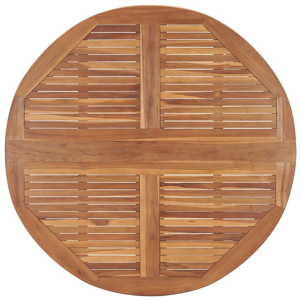 Table à d?ner de jardin pliable ?110x75 cm Bois massif de teck - 4