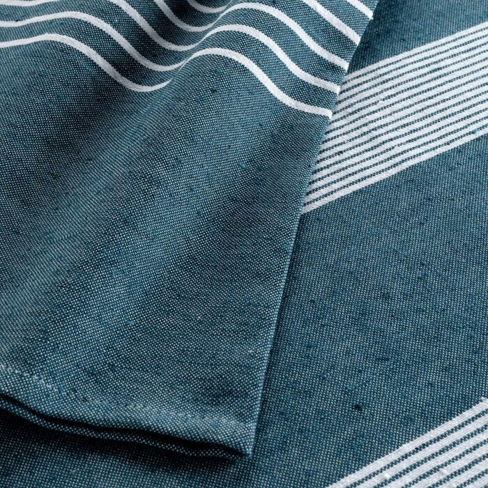 Couvre lit 2 personnes 220 x 240 cm coton/polyester tisse adele Bleu - 2