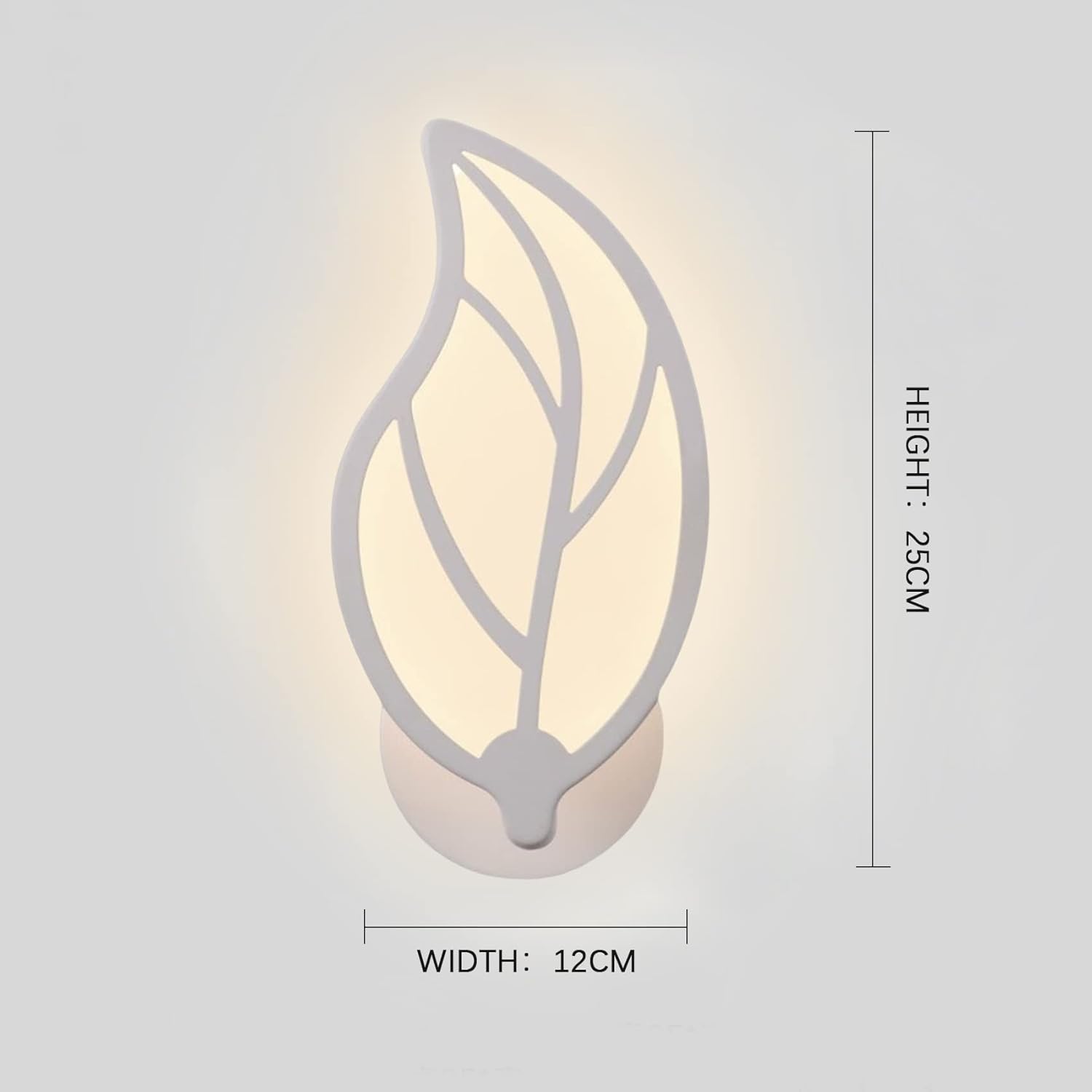 （Lumière chaude）Applique Murale LED 10W, Applique Murale Acrylique, Lampe Murale Interieur Blanche Forme de Feuille, Applique Murale Enfant, Applique - 2