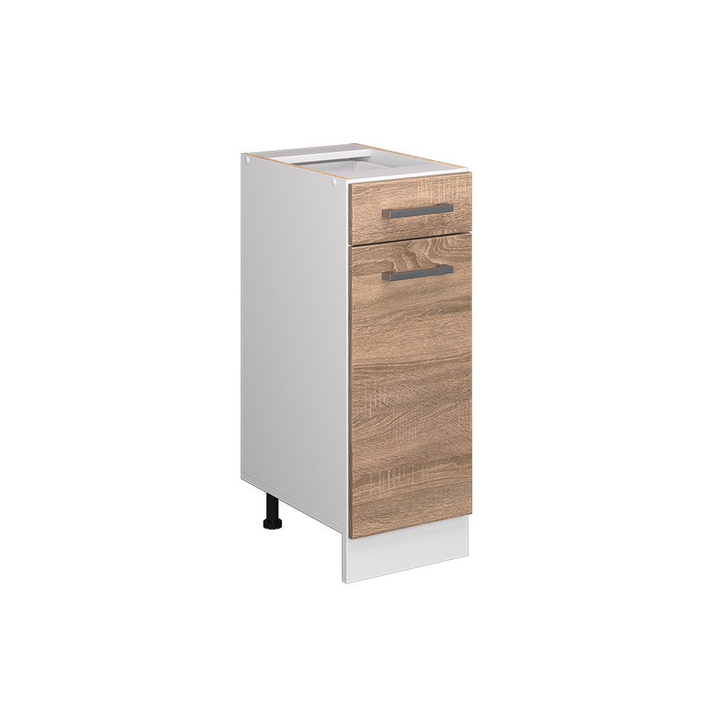 Bloc cuisine R-Line, 180 cm sans plan de travail, Sonoma/blanc, Vicco