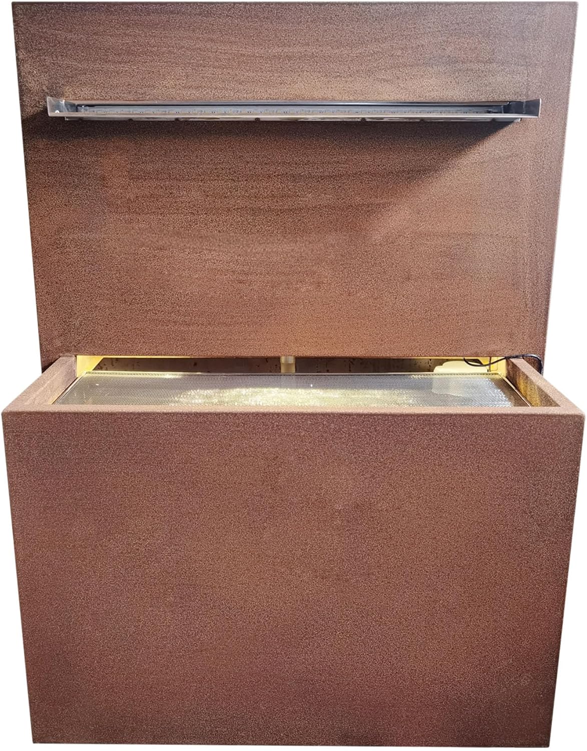 Fontanna wodospadowa KÖHKO® z oświetleniem LED Wysokość 92 cm Fontanna wodna ze stali corten / stali nierdzewnej 31007