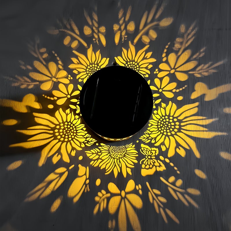 Zewnętrzne kinkiety solarne, kolorowe oświetlenie, oświetlenie patio, słoneczniki, wodoodporne oświetlenie dekoracyjne