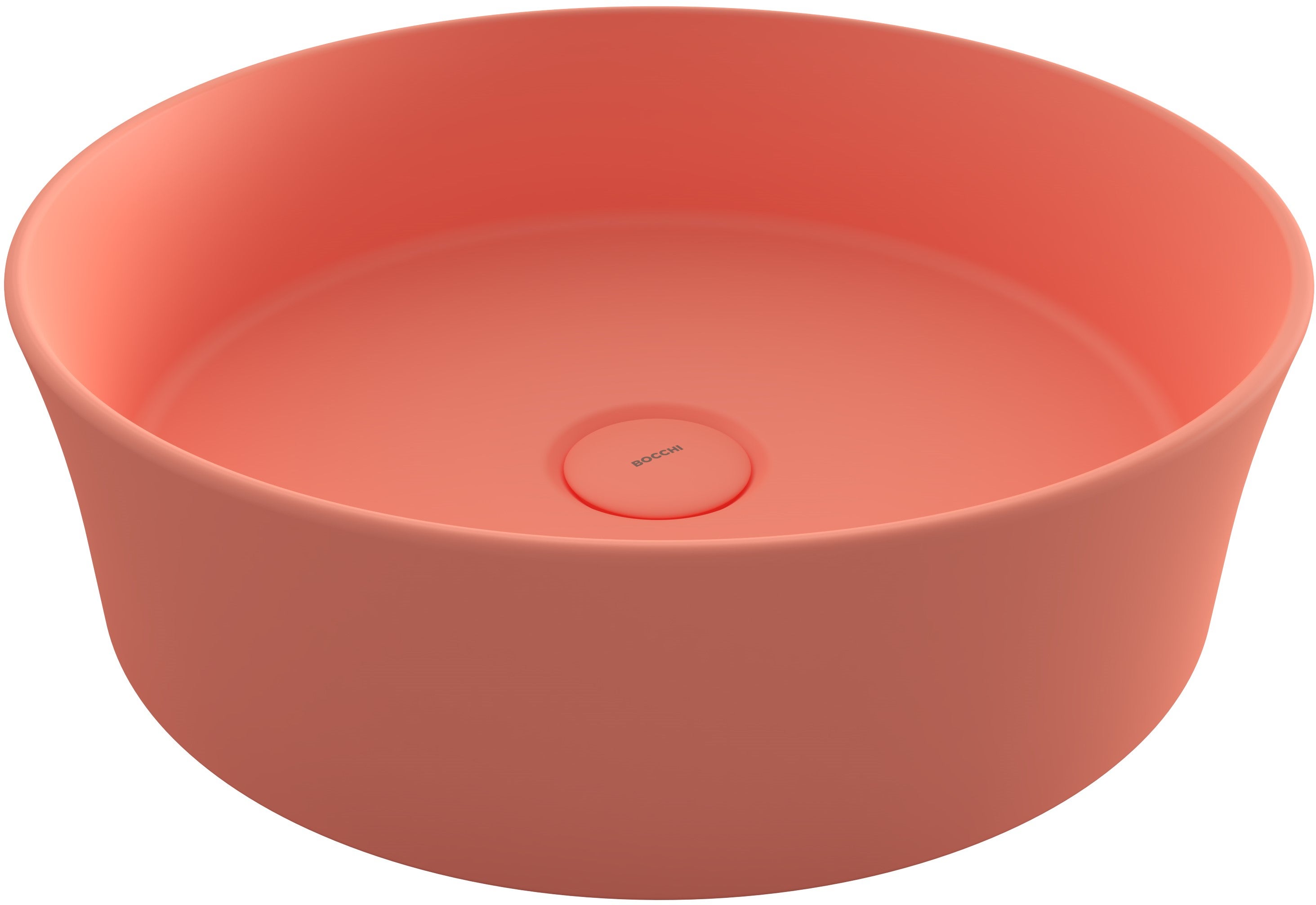 BOCCHI SOTTILE Umywalka nablatowa 38cm Łososiowa (Mat)