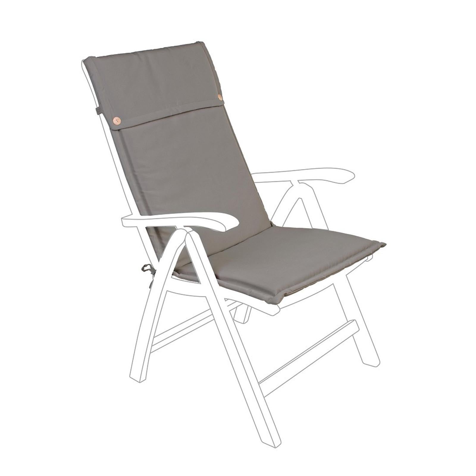 Cuscini Con Schienale Basso Per Sedie Da Giardino: Morbidi, Resistenti E Con Lacci - Made In Italy, Vari Colori