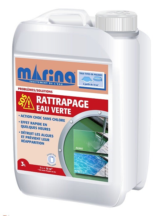 Anti-algues choc SOS rattrapage eau verte 3 L - Marina - 2