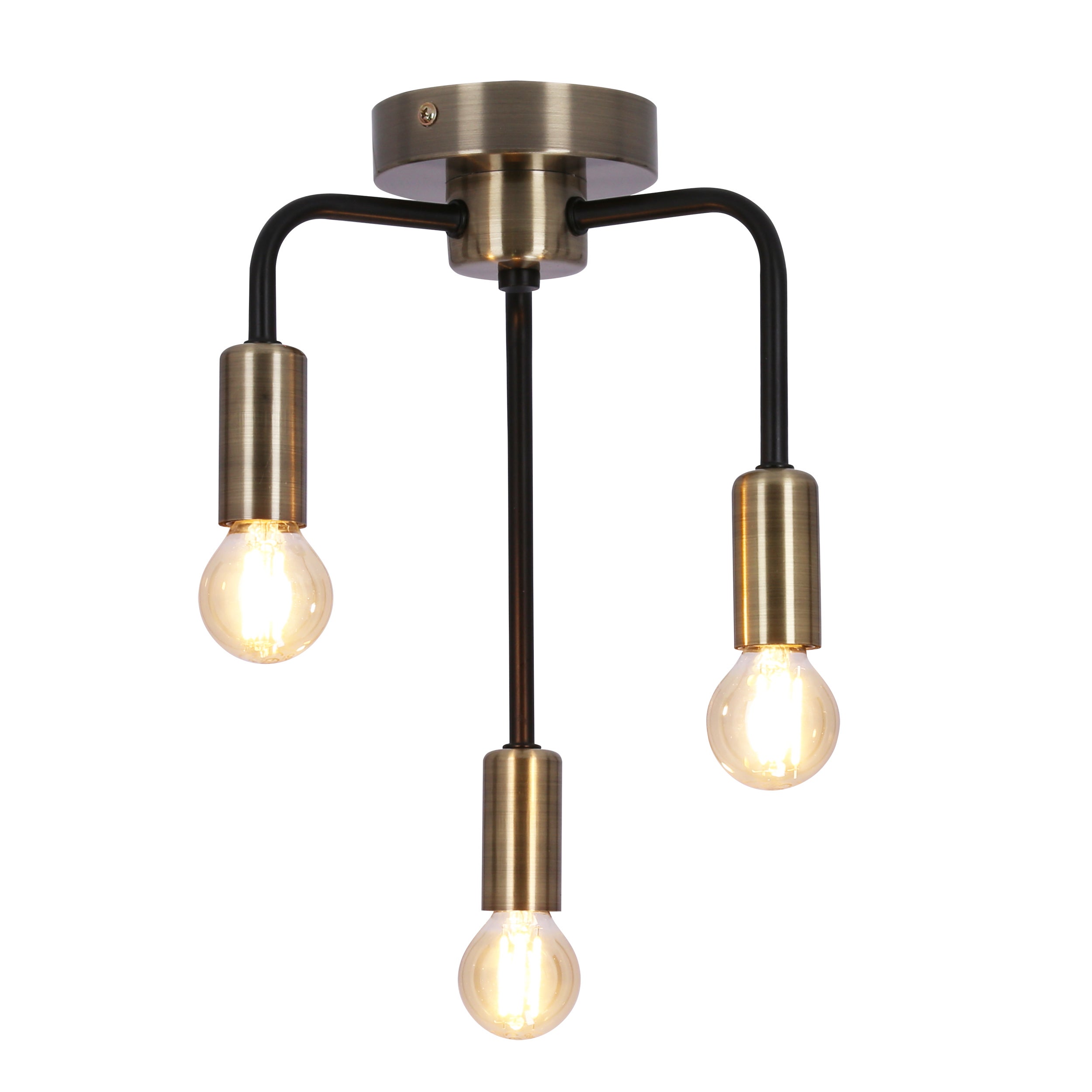 Lampa sufitowa ramiona różnej długości Saga mosiężno-złota 3xE14x40W metal wym:28x22x22cm IP20 Candellux - 4