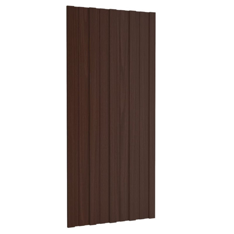 Panneaux de toiture 36 pcs Acier galvanisé Marron 100x45 cm - 3