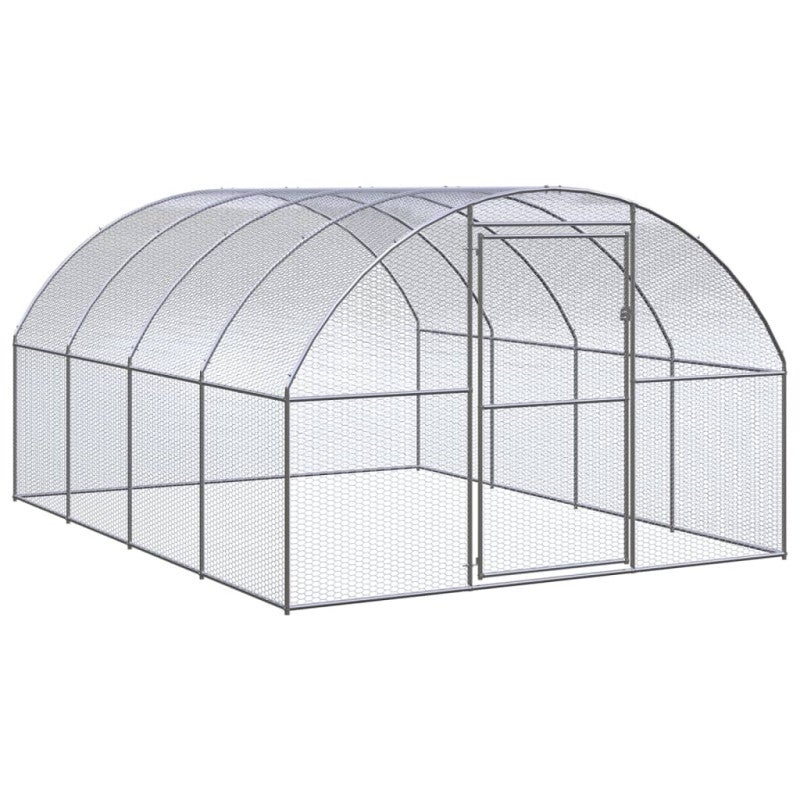 Klatka zewnętrzna dla kurcząt, 3x4x2 m, stal galwanizowana