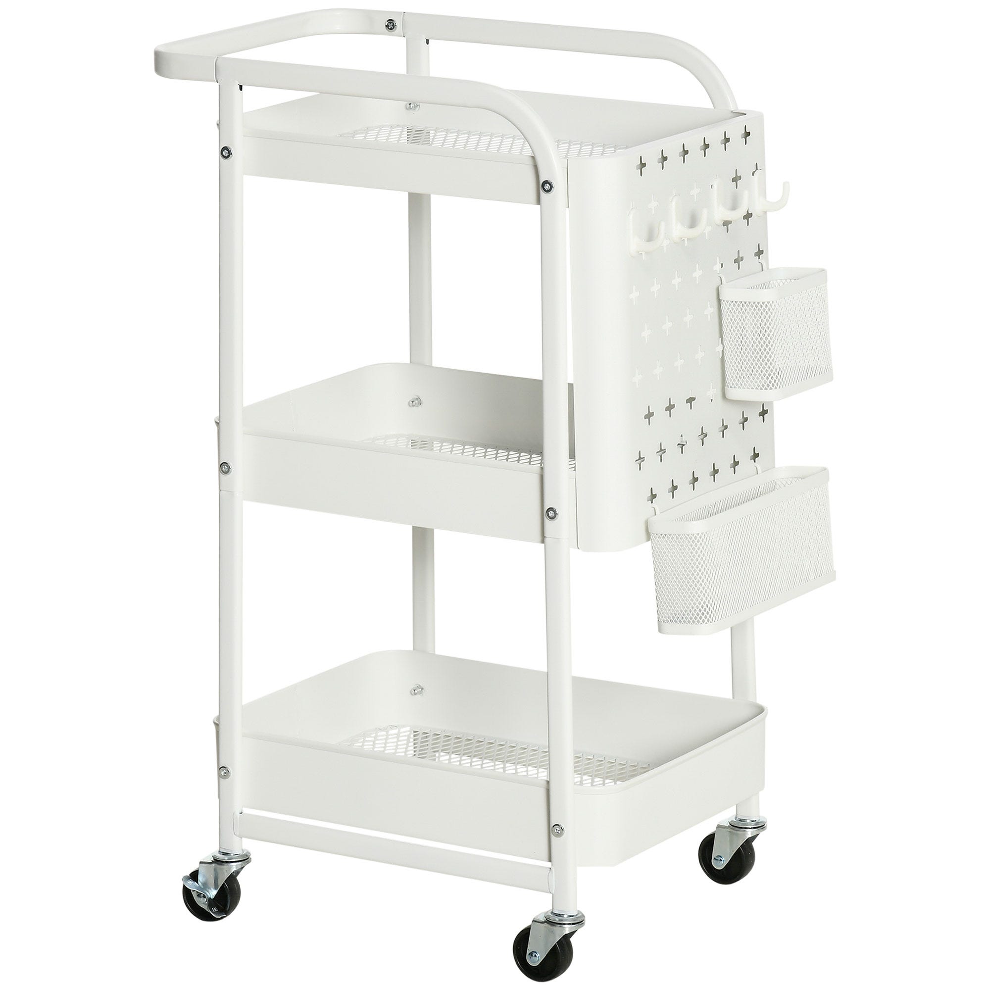 Table Roulante Chariot Utilitaire Sur Roulettes à 3 Niveaux Avec Roues En Plastique Robuste Pour Restaurant/cuisine/hôtel/buanderie/studio/garage Desserte à Roulettes Table Roulante Chariot Utilitaire Sur Roulettes à 3 Niveaux Avec Roues En Plastique Robuste Pour Restaurant/cuisine/hôtel/buanderie/studio/garage Desserte à Roulettes