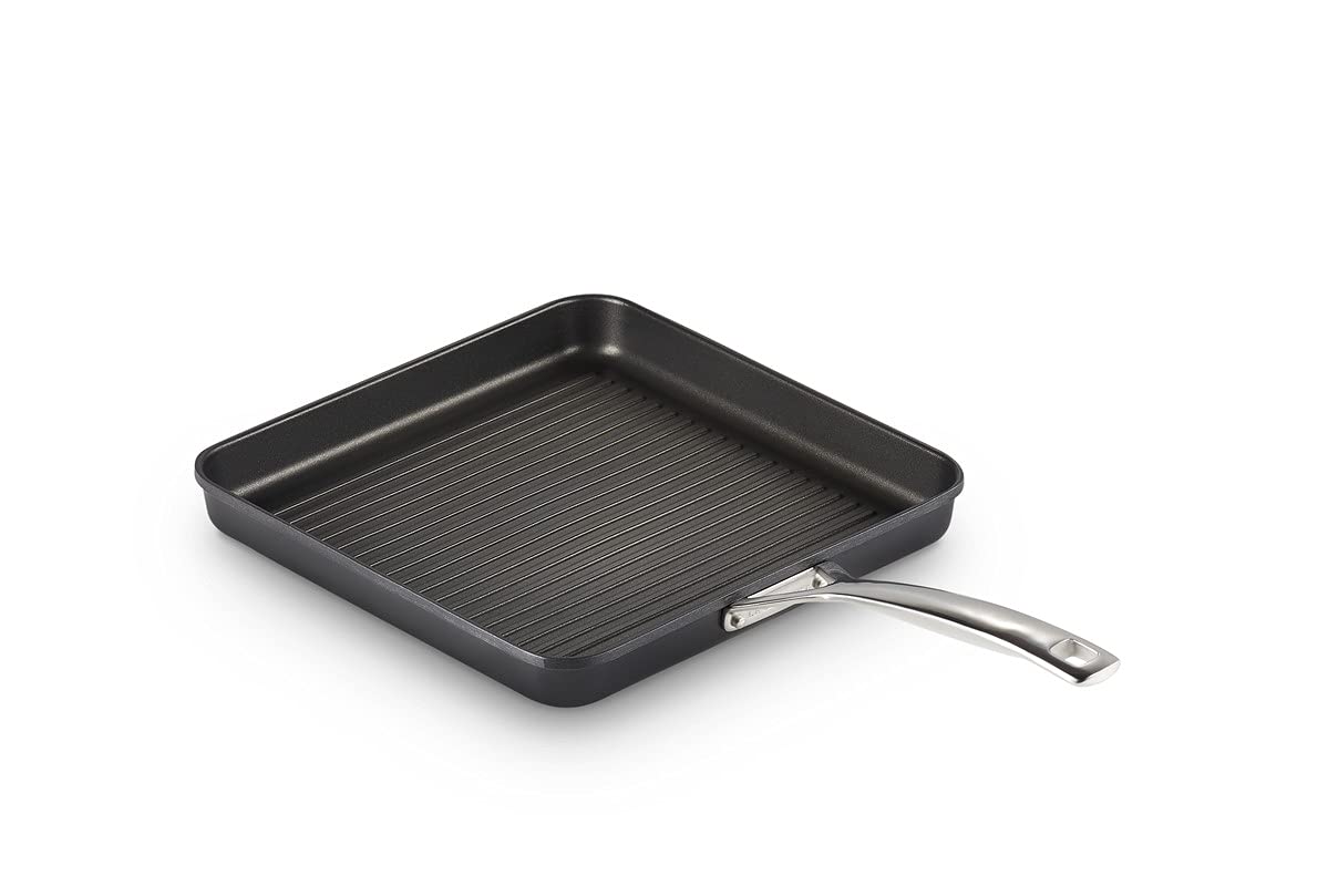 Le Creuset Grill Quadrato Antiaderente 28 Cm - Griglia Per Carne E Verdure, Nero - Foto 2