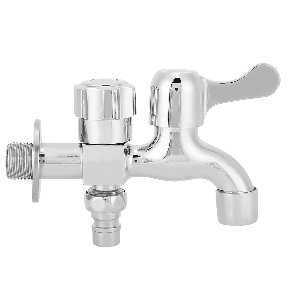 Grifo montado en la pared de doble salida de aleación de plata G1