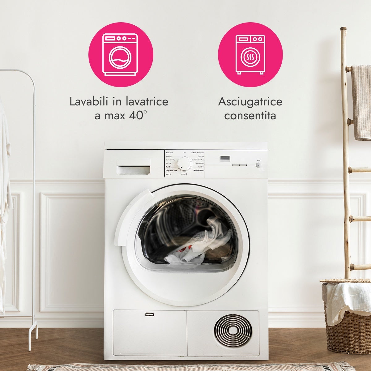 IPERSAN Parure Copripiumino Double-Color in 100% puro cotone, 1 Piazza e mezzo, tinta unita, Tortora/Panna - 5