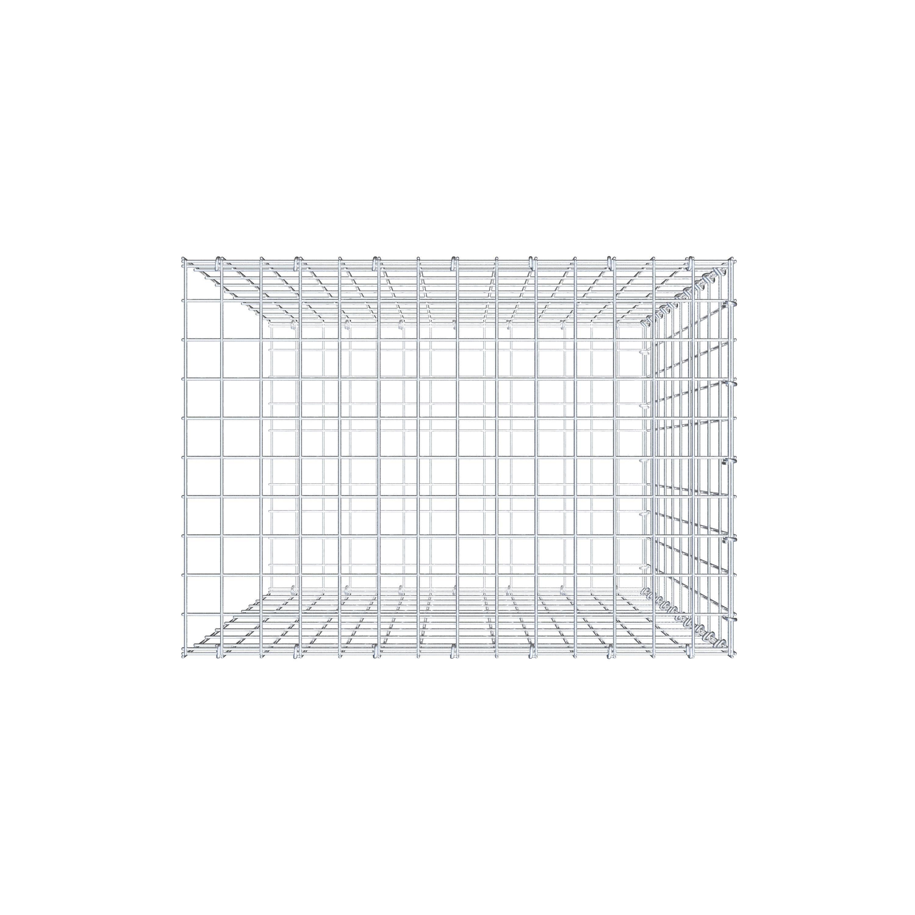 Gavión para alargar en acero galvanizado 100x70x50cm (LxAxP), malla 5 x 10cm, Anillo en C, sin rejilla frontal - 8