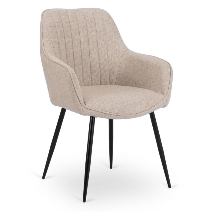 Krzesło Tapicerowane Kuchenne Do Jadalni Salonu Kuchni Beżowe MALAGA