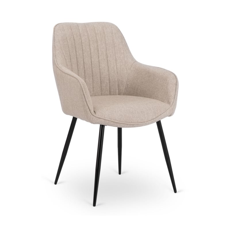 Krzesło Tapicerowane Kuchenne Do Jadalni Salonu Kuchni Beżowe MALAGA