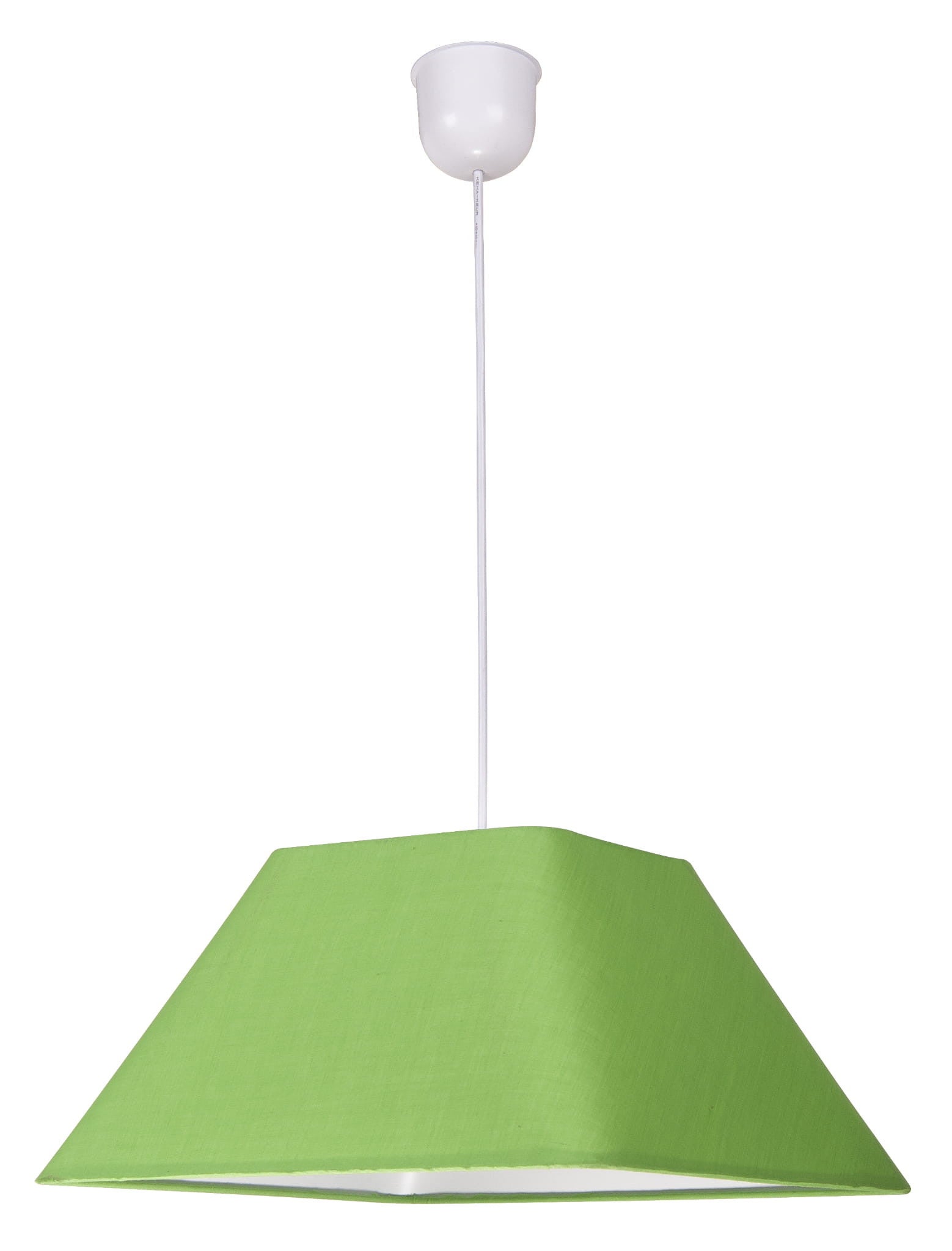 Lampa sufitowa Robin biało-zielona 1xE27x60W wym: 95 x 35 x 35 cm tkanina Candellux