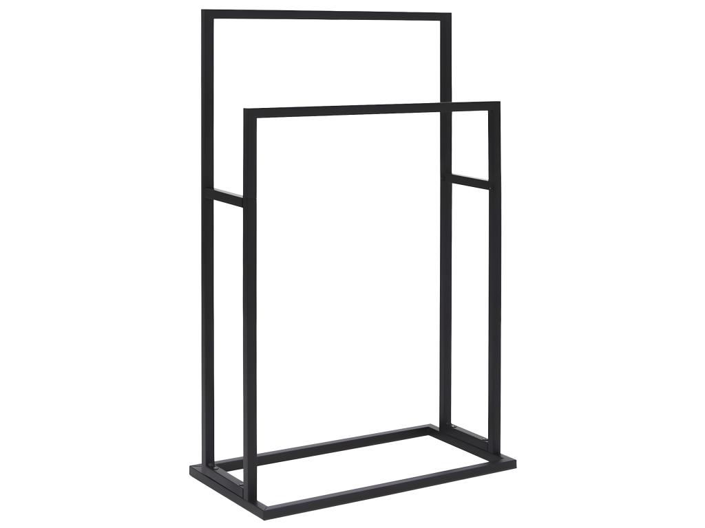 Porta asciugamani da terra 78,5 cm acciaio zincato nero 02_0001652 - 6