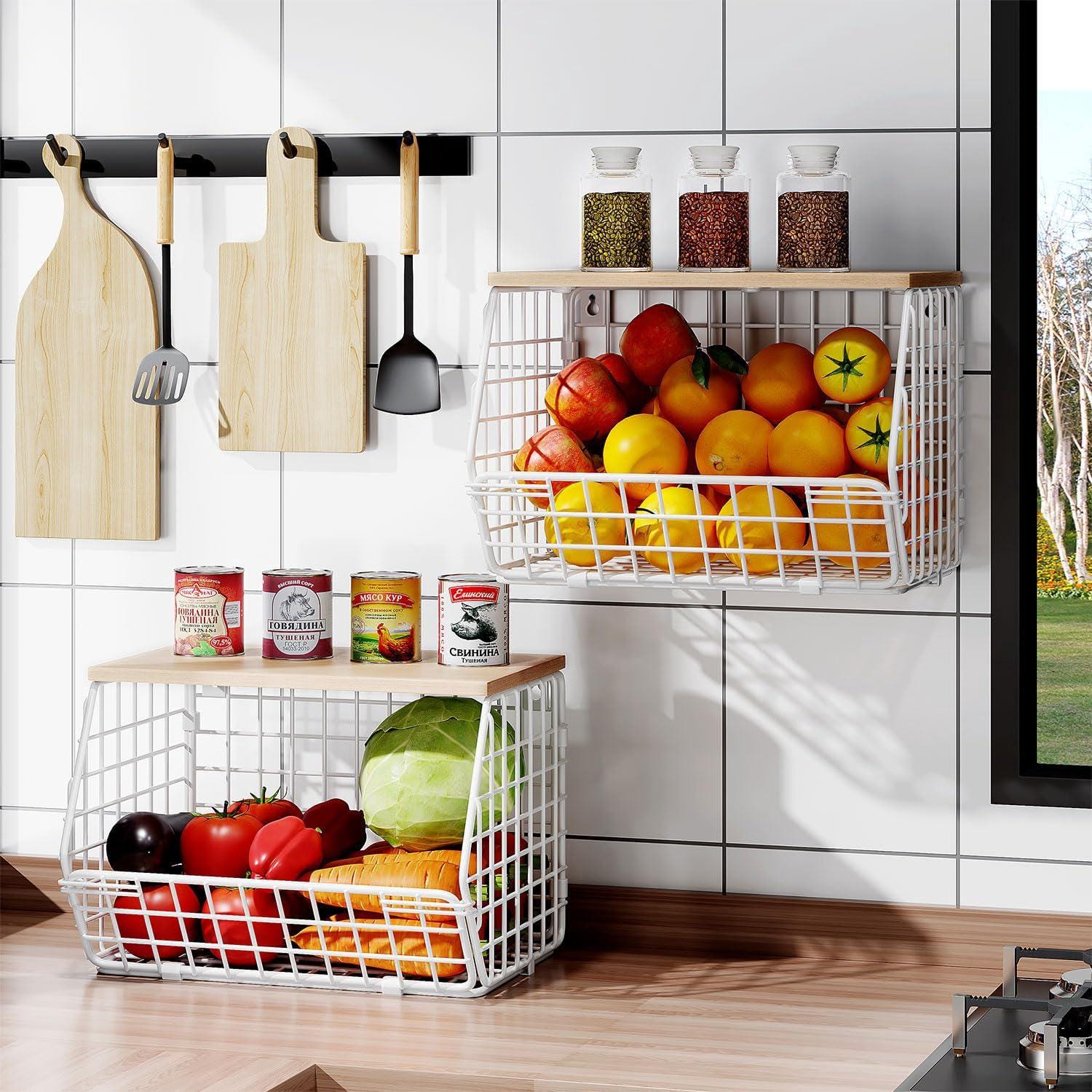 Wawocs Panier de Fruits et Légues ural Epilable, Bac à Fruits Etagère Range Légues Cuisine Wawocs Panier de Fruits et Légues ural Epilable, Bac à Fruits Etagère Range Légues Cuisine