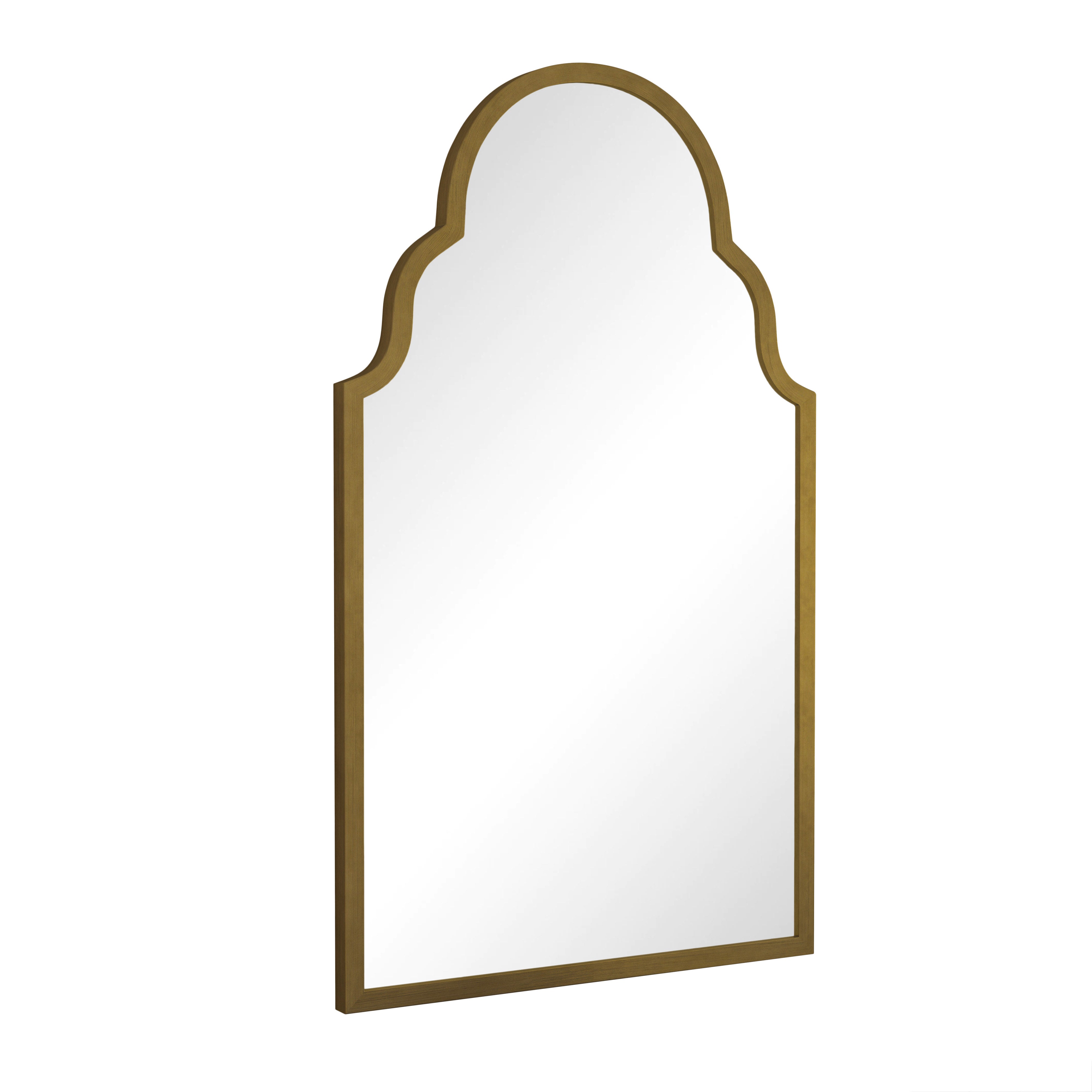 Prostokątne lustro ścienne z brązu 61x101 cm - Szkło bezpieczne w metalowej ramie - Do łazienki, salonu i sypialni - 6