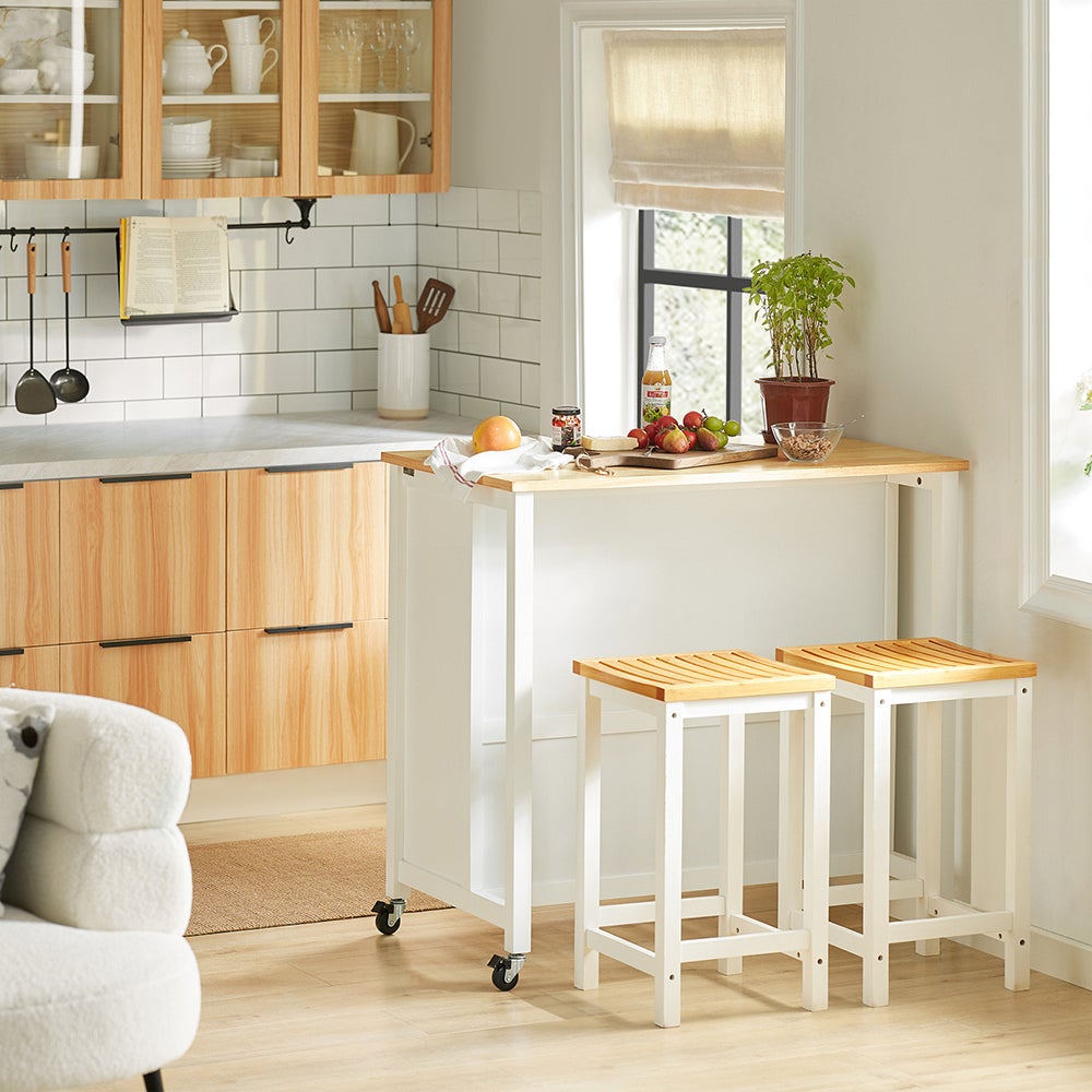 SoBuy FKW74-WN Meuble de Cuisine Desserte de Cuisine à Roulettes Table Roulante Meuble de Rangement pour Cuisine et Salon - 9