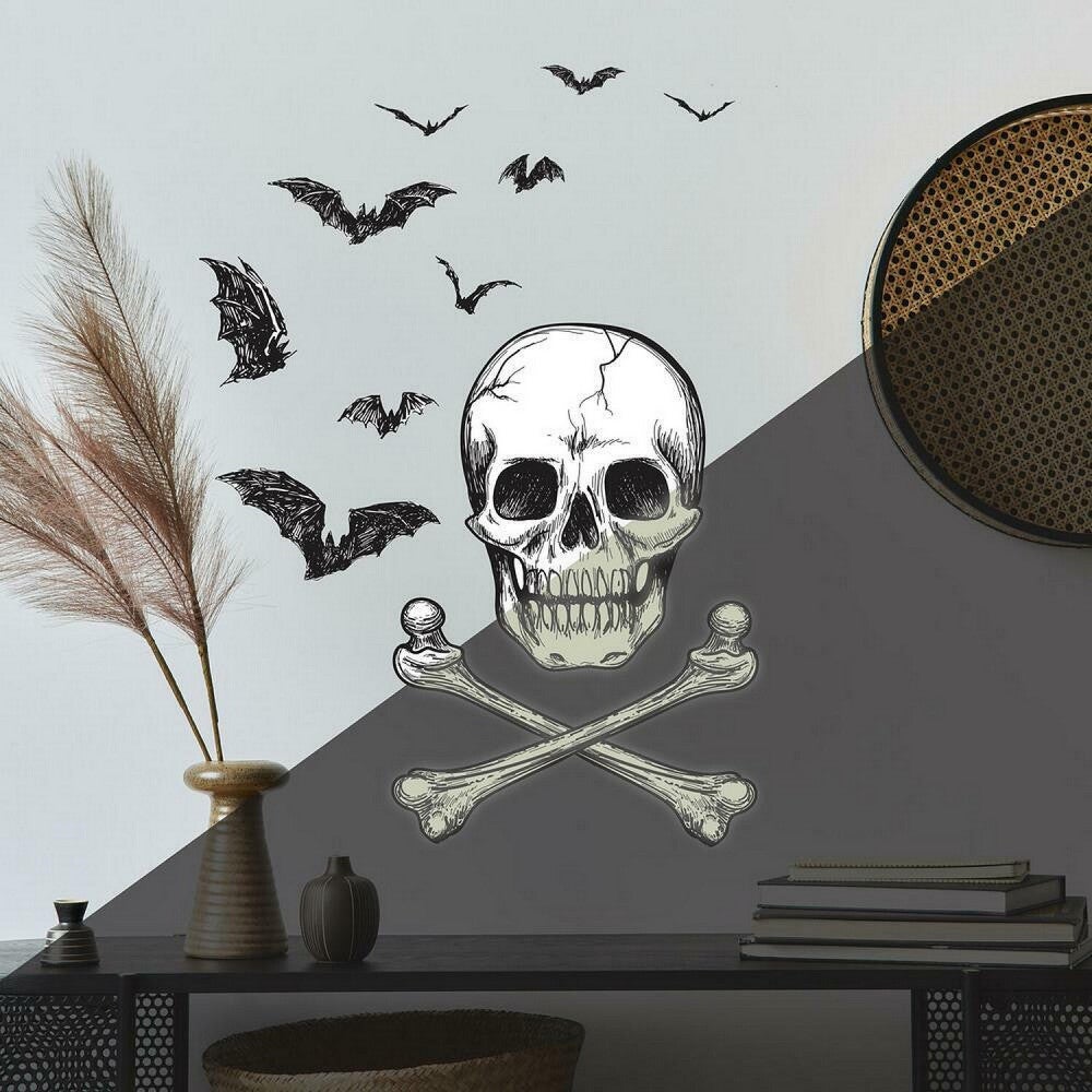Autocollant Lethal Threat mini tête de mort chauve souris 60x80mm - Pièces Carénage sur La Bécanerie
