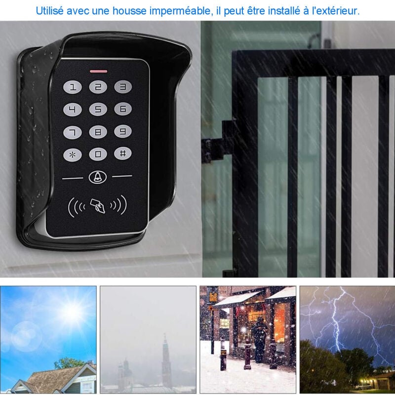 Couvercle éTanche pour CaméRa VidéO, Sonnette, Bouton De Portes D'AccèS, ProtèGe L'Appareil du Soleil Et des Gouttes De Pluie - 2