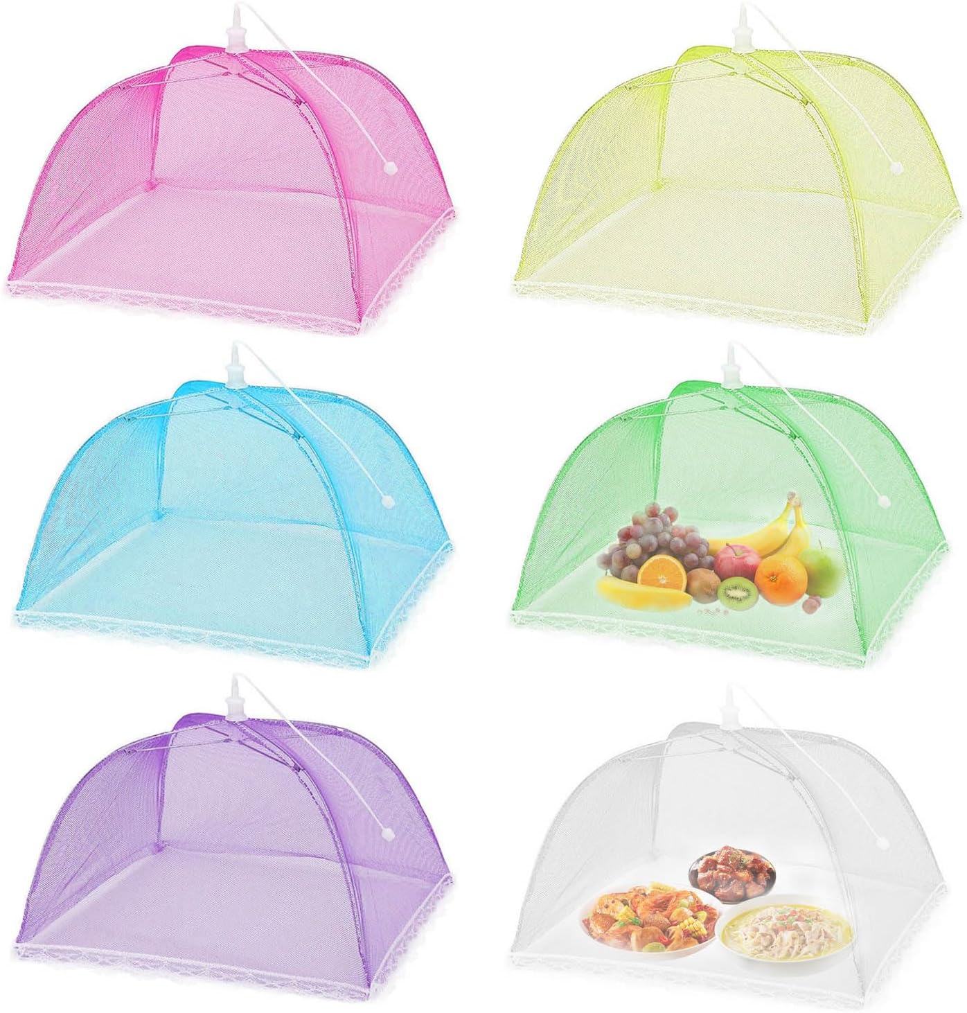 Cloche Alimentaire Pliable Anti-mouches – Dôme En Maille Pour Protéger Fruits, Gâteaux Et Plats En Extérieur | Idéal Pique-nique, Barbecue, Repas En Plein Air - 3